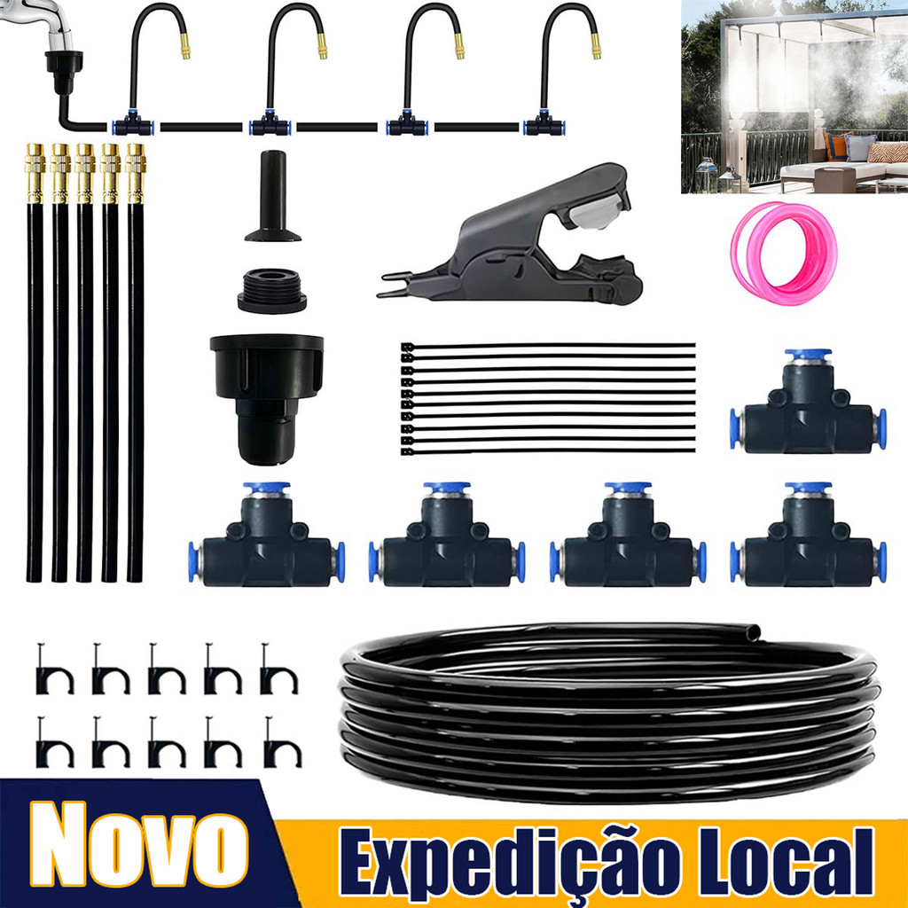 36 Peças mangueira de irrigação por gotejamento, tubo de irrigação sistema 5m e bicos pulverizadores para estufa
