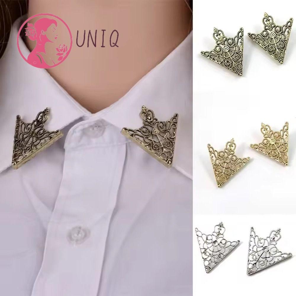 Alfinete De Colarinho De Camisa Triangular UNIQ , Broche Requintado Vintage , Decorativo De Roupas Decoradas