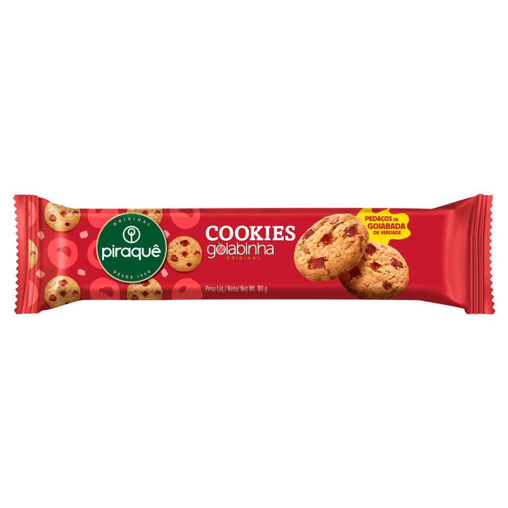 Biscoito Piraquê Cookie Goiabinha 80g em Oferta na Shopee