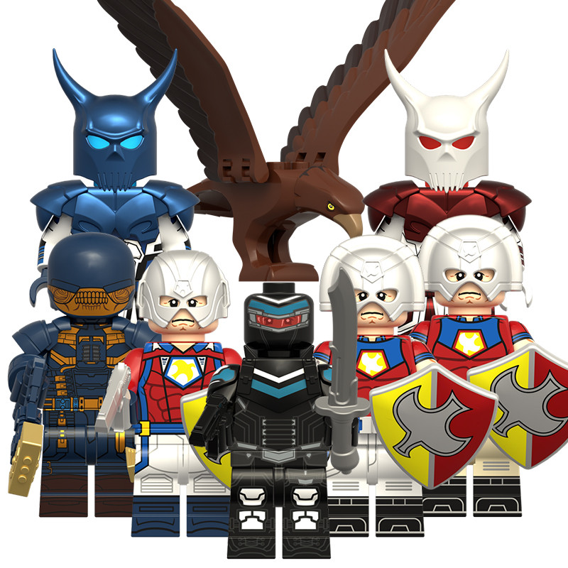 Adequado para Lego DC paz mensageiro esquadrão suicida Vigilante super-herói montado bloco de construção minifigura brin