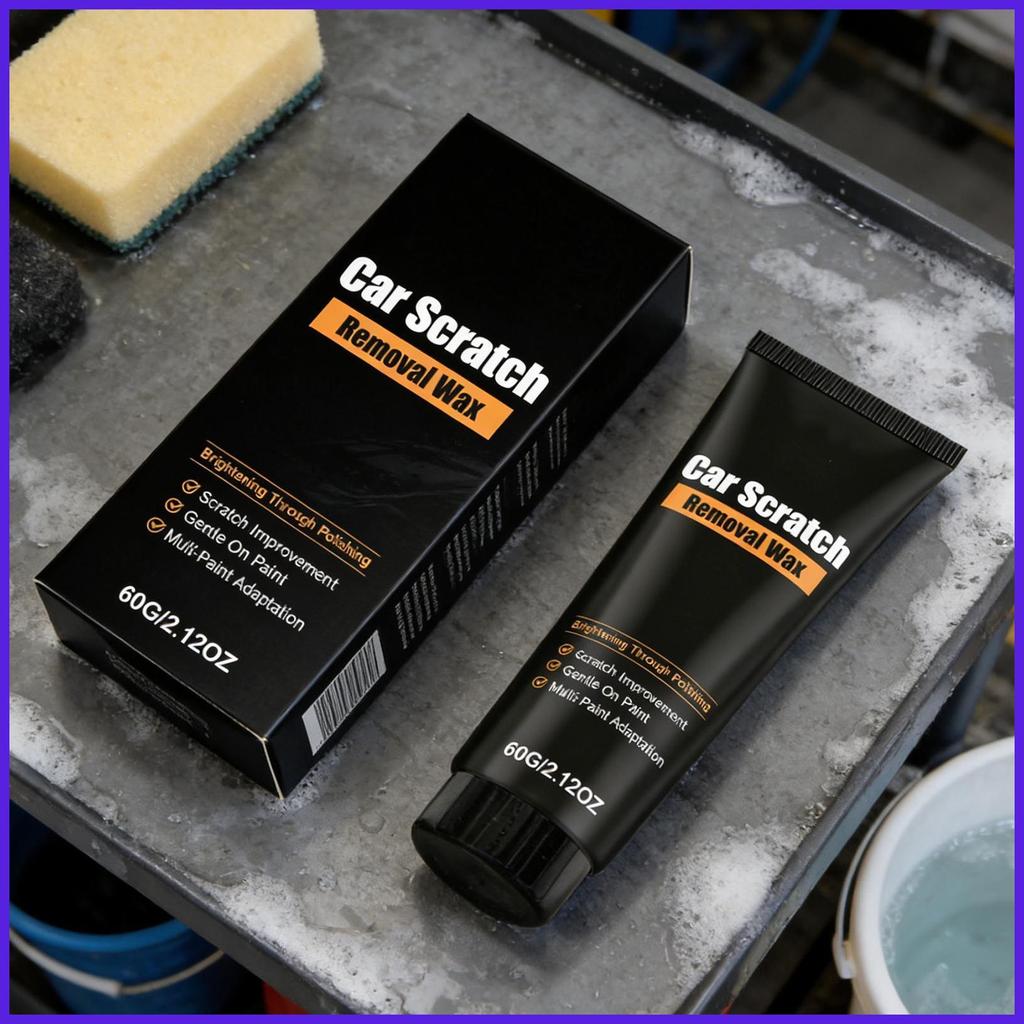 Removedor De Arranhões Para Veículos 60g , Borracha De Limpeza Rápida E Fácil Com Esponja , Reparo De Pintura De Carro V