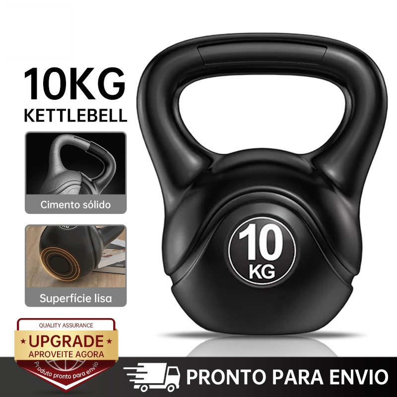 Kettlebell 12KG  Halteres para Yoga e Definição Corporal – Kettlebell Revestido em PVC