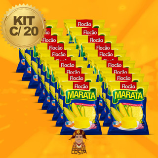 Kit C/ 20 Un. Flocão De Milho Flocão Maratá 500gr em Oferta na Shopee