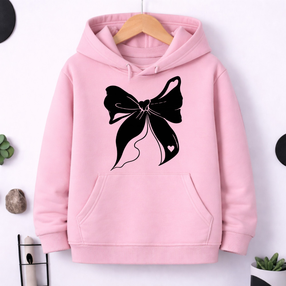 Blusa De FrioInfantil Feminino Canguru Estampa Laço Quentinho Inverno em Oferta na Shopee