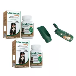 02 Condroton 1000mg 60 Comprimidos Vetnil + Bônus Incluso