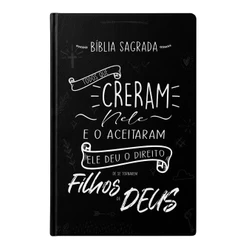 Bíblia Sagrada Creram Nele | NVI | Letra Normal | Capa Dura Preta