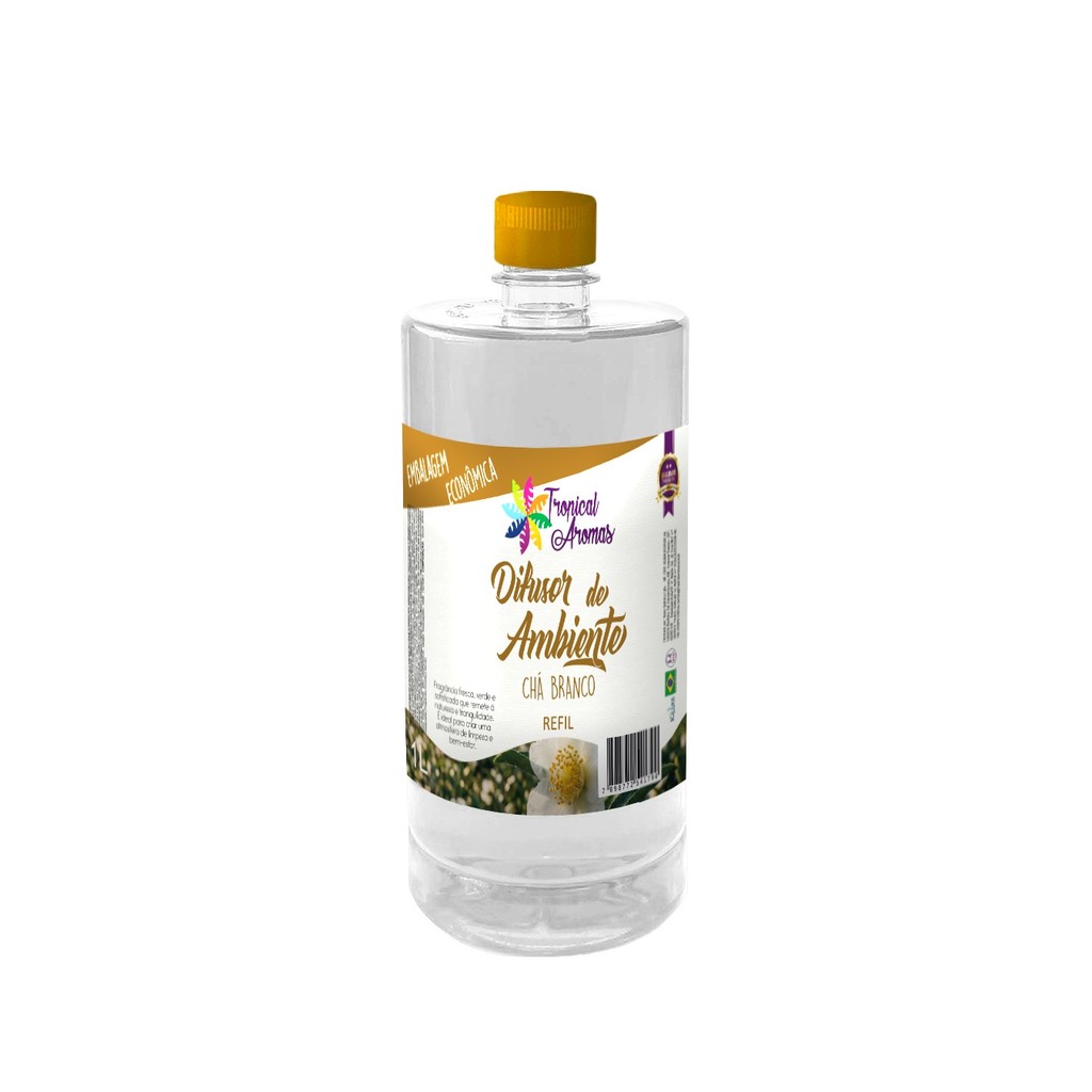Refil Difusor de Ambiente Aromático Chá Branco 1L Tropical Aromas em Oferta na Shopee