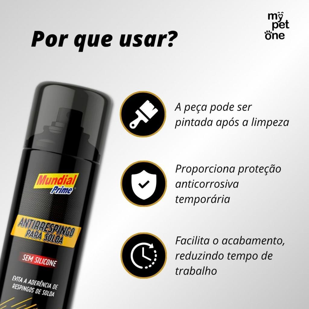 Kit 4 Antirrespingo De Solda 400ml Sem Silicone Spray Anticorrosivo 250g - Mundial Prime · foto 2