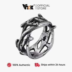 Vnox Jesus Coroa De Espinhos Anel Masculino De Aço Inoxidável Jóias Acessórios Presentes