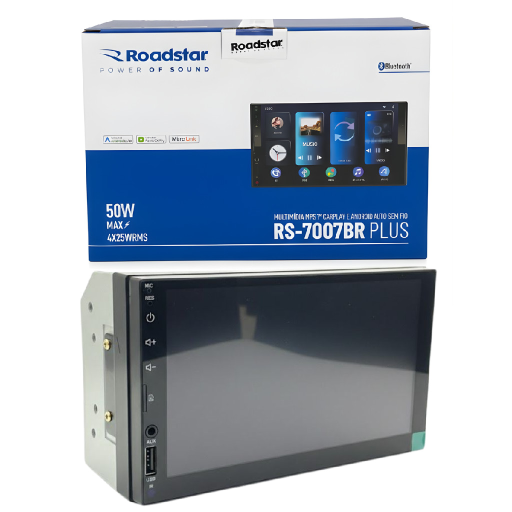 Multimídia Mp5 7 Rs-7007br Plus Roadstar Carplay E Android em Oferta na Shopee
