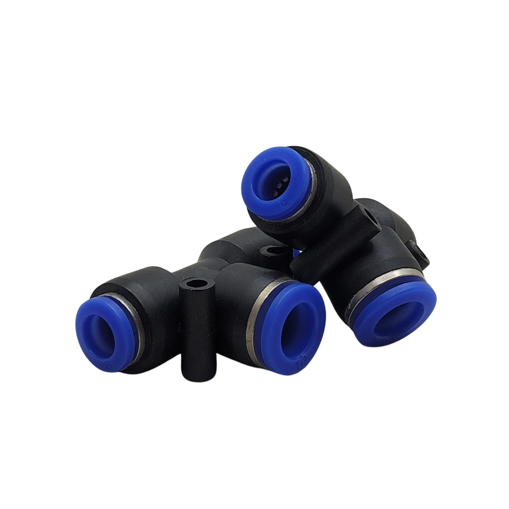 Conexão Pneumática União T 8mm Com Redução Lateral 10mm K04