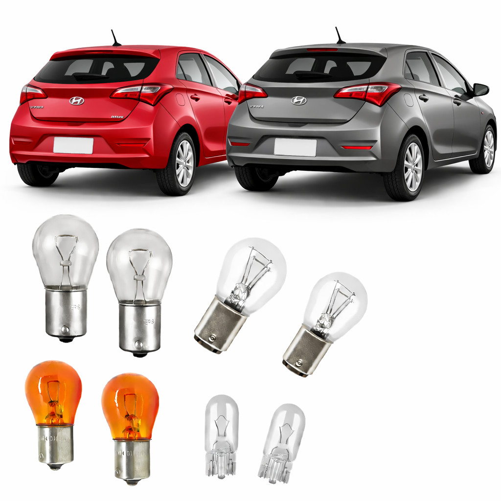 Jogo Lampada Lanterna Traseira Ré Seta HB20 2012 2013 2014 2015 2016 2017 2018 2019 em Oferta na Shopee