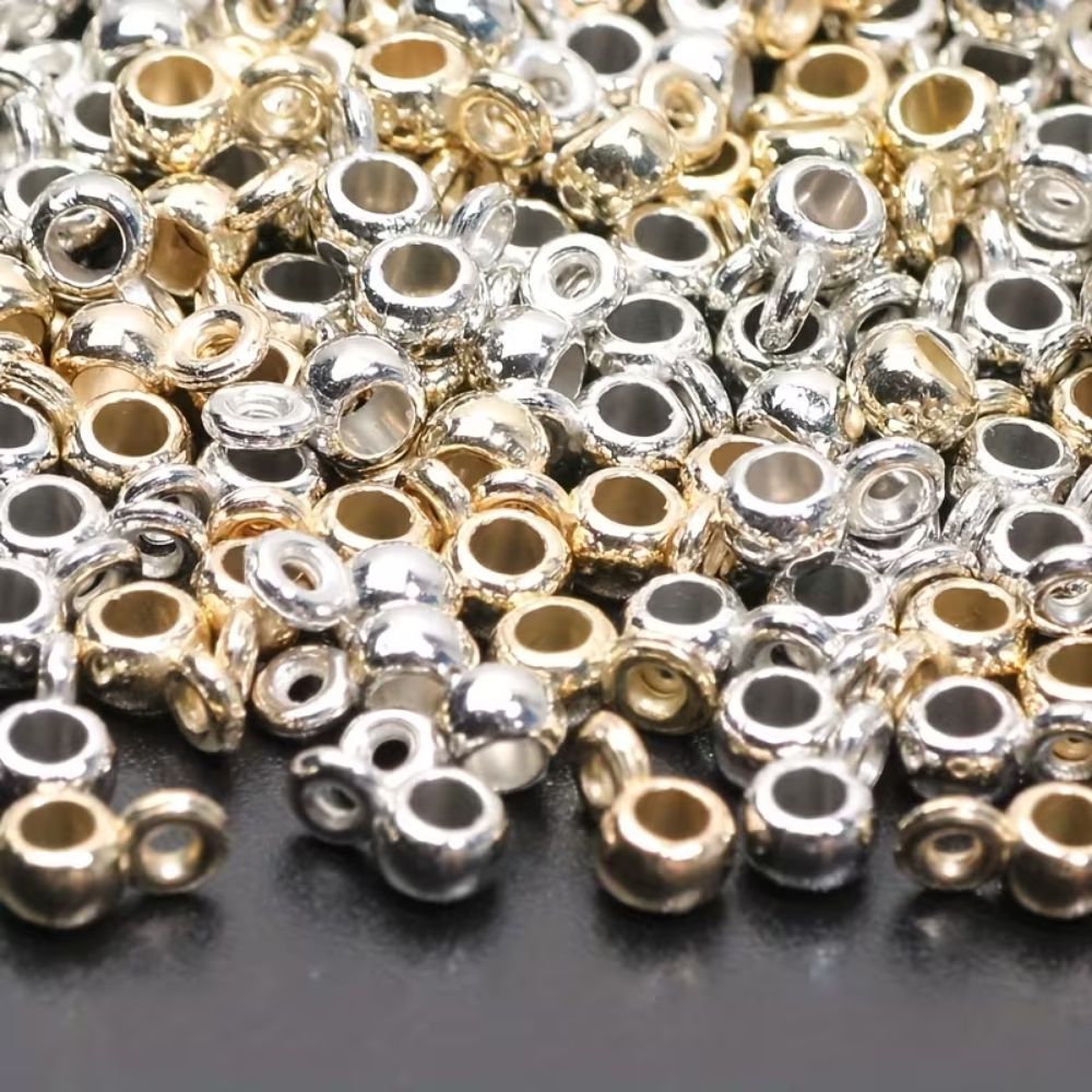 Canequinha estilo miçanga entremeio abs até 90 peças para bijuterias e artesanatos