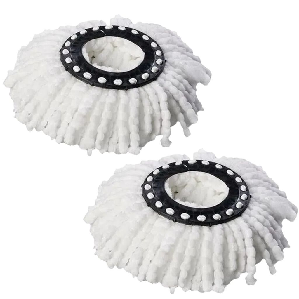 KIT 2 REFIL MICROFIBRA PARA VASSOURA TIPO MOP GIRATORIO 16CM