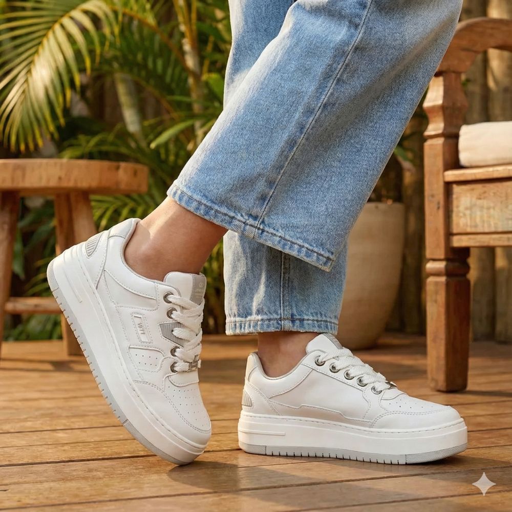 Tênis Feminino Via Marte Napa Branco/Cinza Claro Confortável Casual em Oferta na Shopee