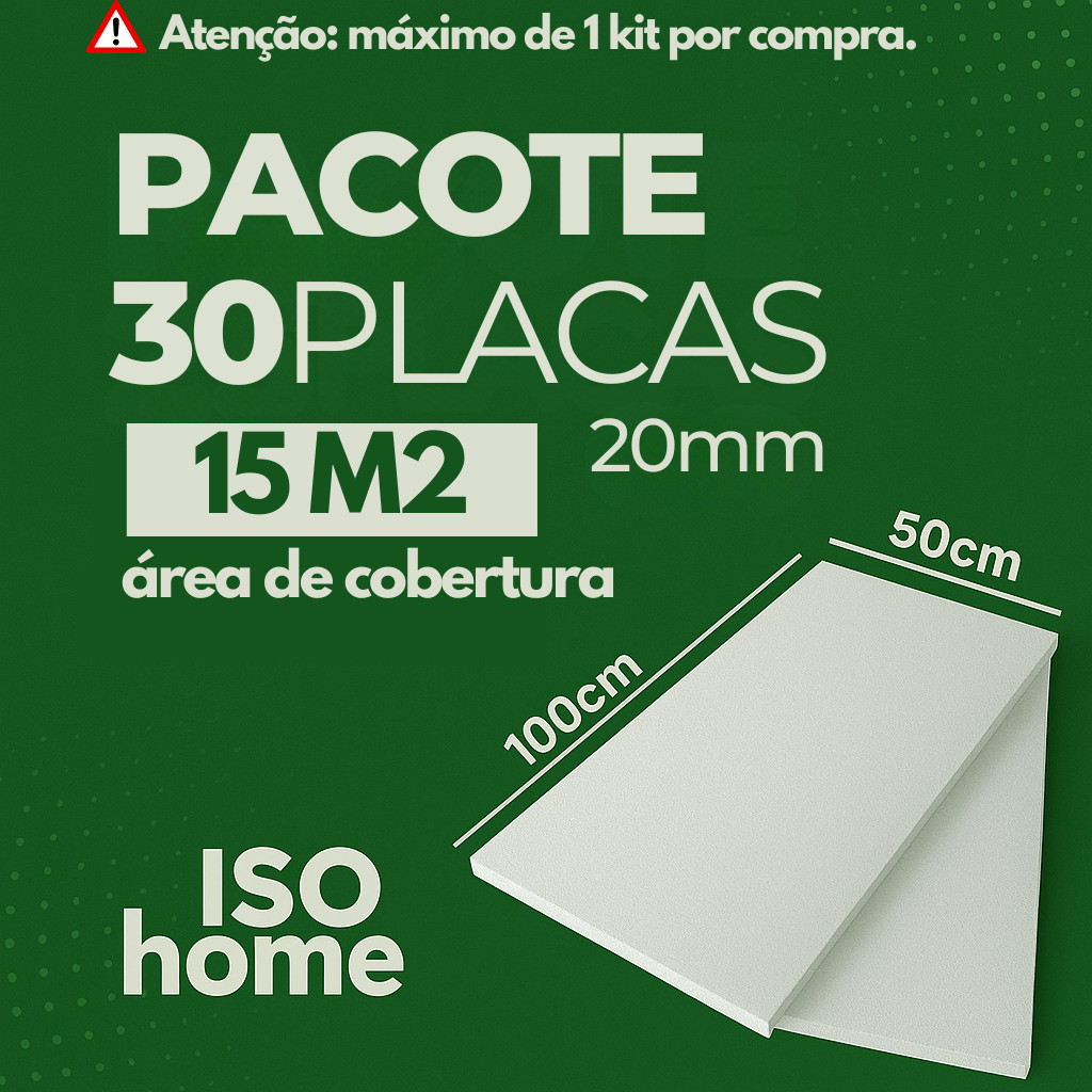 Kit 30 Placas de Isopor EPS Antichamas com 20 mm (2 cm) de espessura - 100x50 em Oferta na Shopee