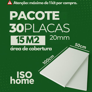 Kit 30 Placas de Isopor EPS Antichamas com 20 mm (2 cm) de espessura - 100x50 em Oferta na Shopee
