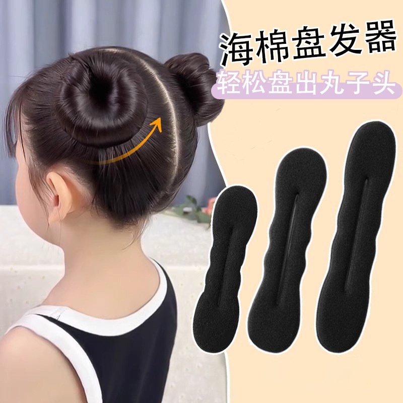 Ferramenta de coque de cabelo, esponja espessa multifuncional, ferramenta fácil de amarrar cabelo, modelador de coque fo