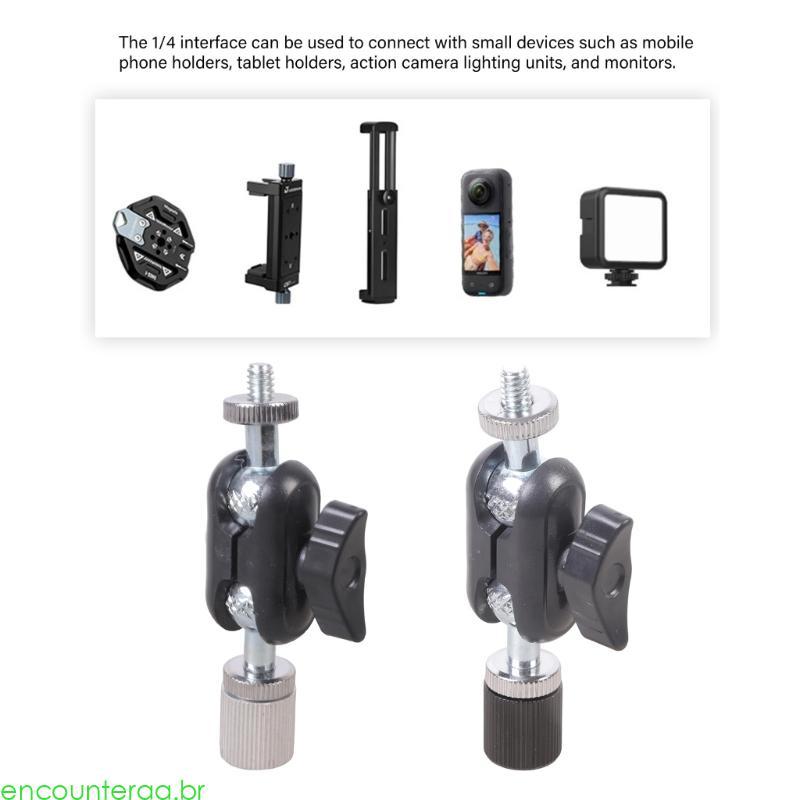 Encountera Adaptador Cabeça Extensão Portátil 1 4 Fêmea Para Equipamento Fotográfico