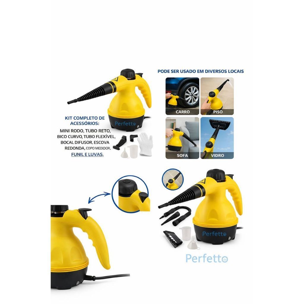 Vaporizador Higienizador Limpeza Pesada Sofá Banheiro Grelha Vaporizador
