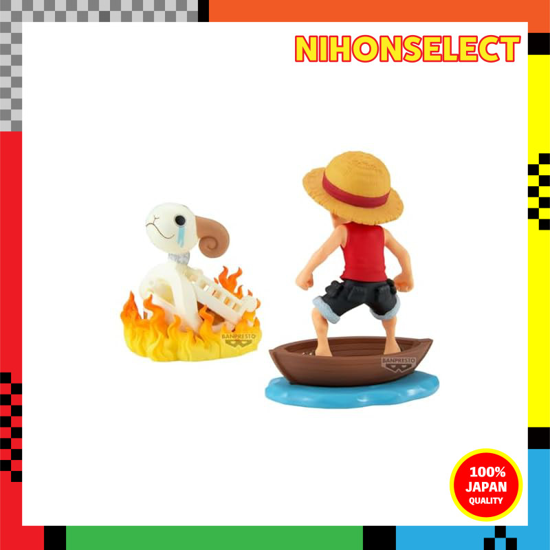 Banpresto Macaco D . Figura De Ação Luffy & Going Merry One Piece-Log Story Colecionável Mundial 8 Cm-BP28928P Multicolorido