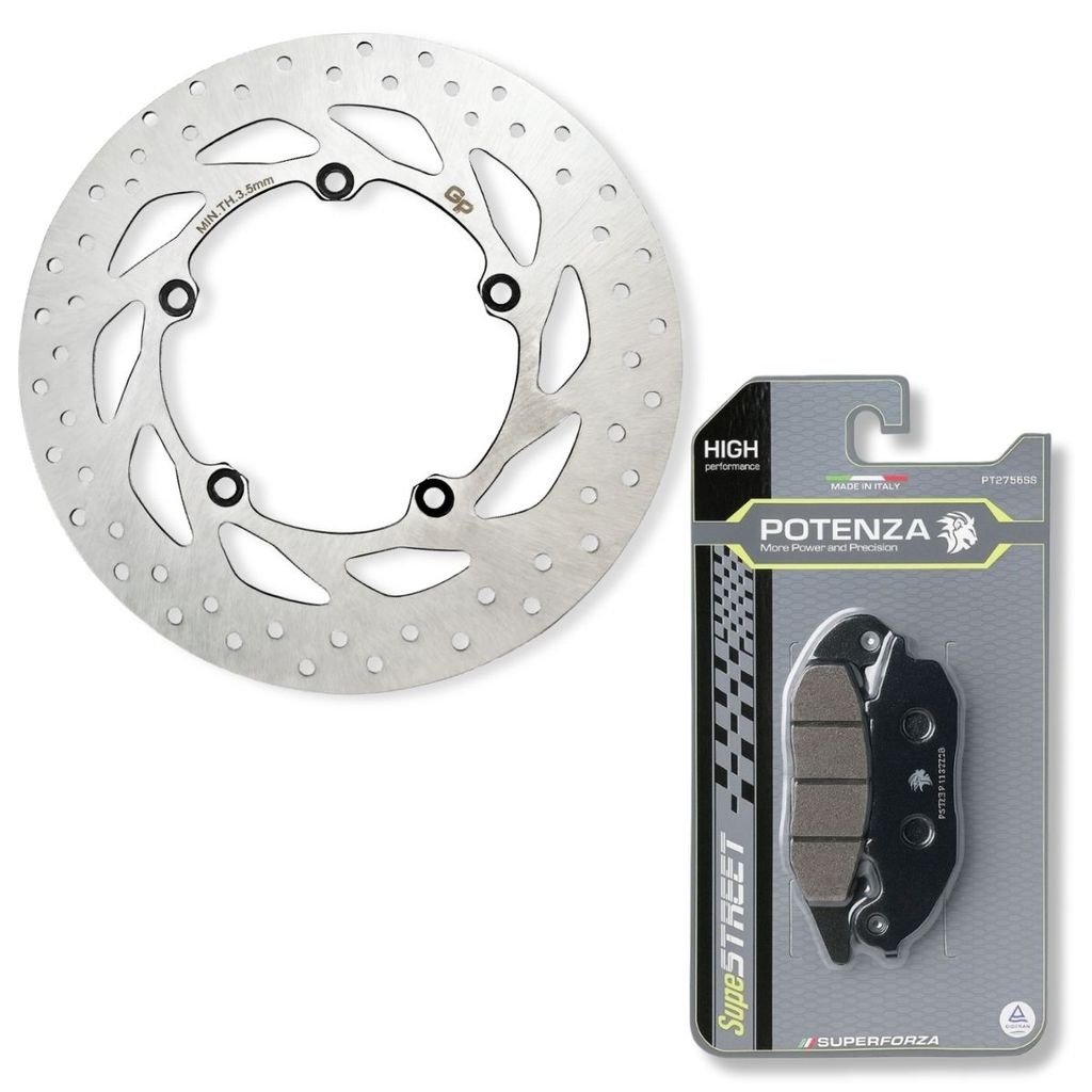 Disco de Freio Dianteiro Fz25 250 Abs / Fazer 250 Abs+ Pastilhas Potenza em Oferta na Shopee