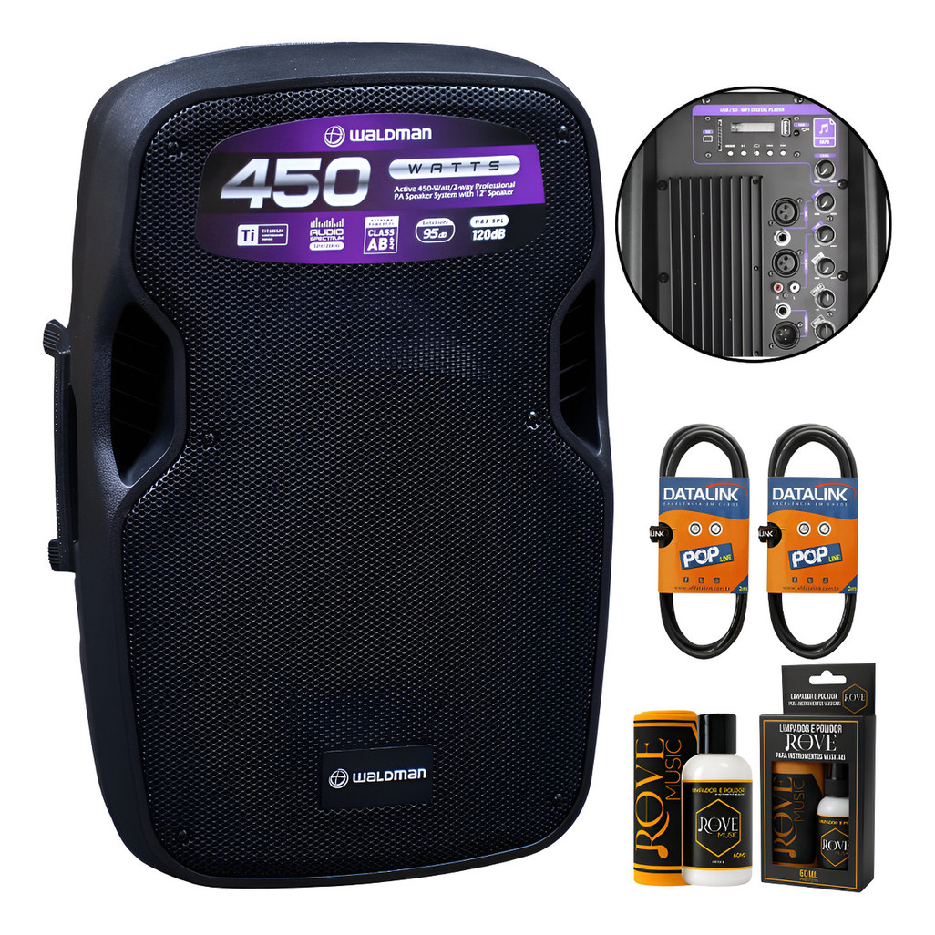 Kit Caixa Ativa 12 Waldman Rc-450x Estudante Estudio Palco