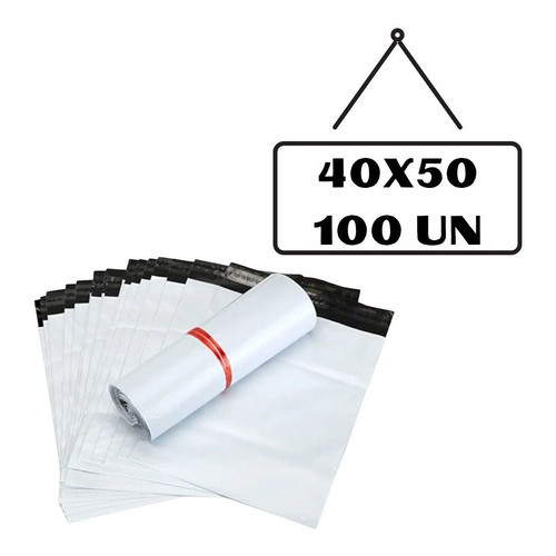 Envelope Mercado Livre 40x50 100u Branco Lacre Inviolavel