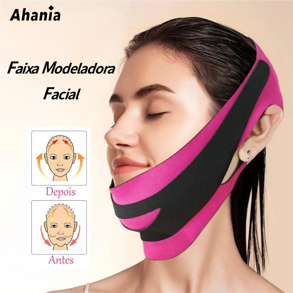 Ahania Faixa Modeladora Facial Cinta Redutora De Papada Elimina Flacidez, Esticar e Firmar Facial em Oferta na Shopee