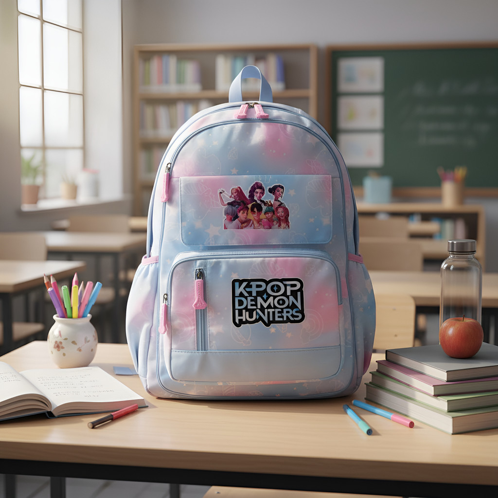 Mochila Escolar Huntrix Guerreiras Do K-pop Volta As Aulas em Oferta na Shopee