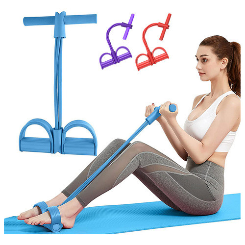 Elástico Treino Extensor Exercícios Academia Em Casa Fitness Azul-celeste
