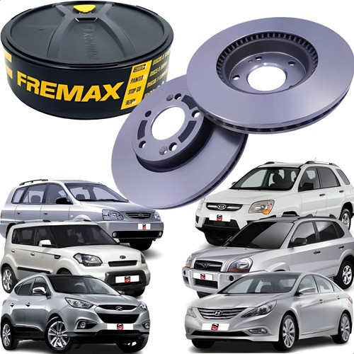 Par 2 Disco De Freio Dianteiro Ventilado Sonata Tucson... em Oferta na Shopee