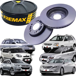 Par Discos Ventilados De Freio Dianteiro Hyundai i30 iX35 Tucson Kia Sportage Soul