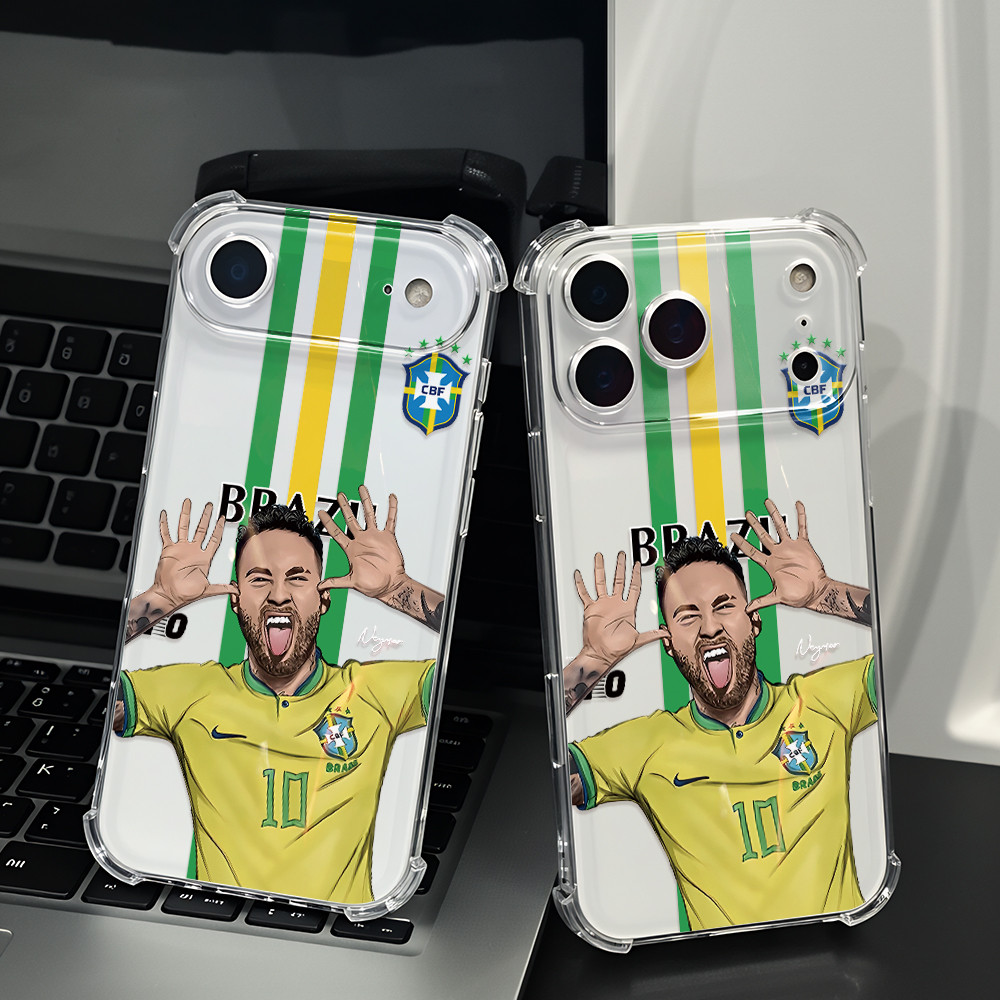 Capa Capinha Para iPhone 17 PRO PROMAX 16 11 12 13 14 15 xs XR com estampa de Neymar Brasil J01151