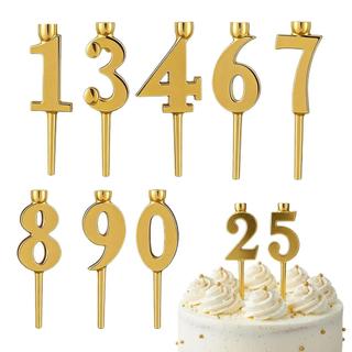 Número Castiçais 10 Peças Fontes De Festa De Aniversário Digital Bolo Para Planejadores Casa Padeiros kouzxbr