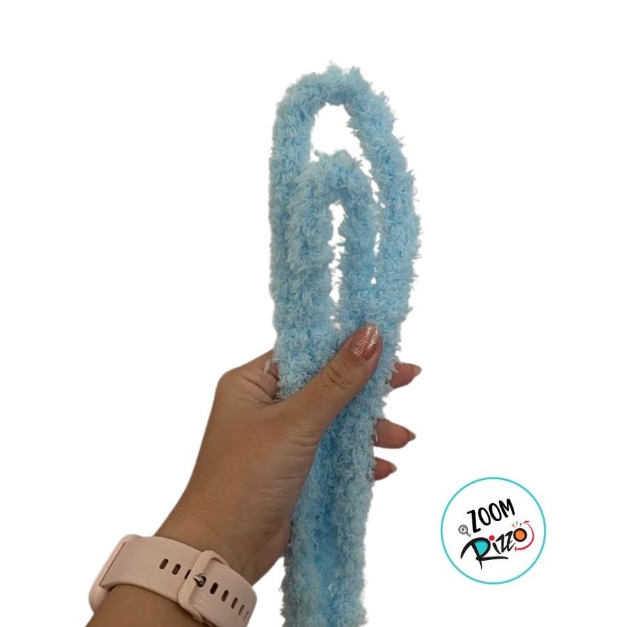 Haste de Chenille de Pelúcia 101cm - Azul Pastel - 1 unidade - Art Montagem - Rizzo · foto 2
