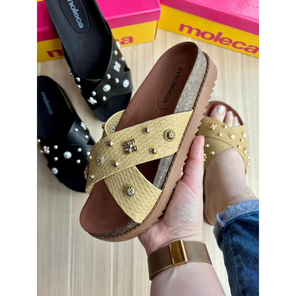 Chinelo Feminino Moleca Papete Flatform Original 5500.112