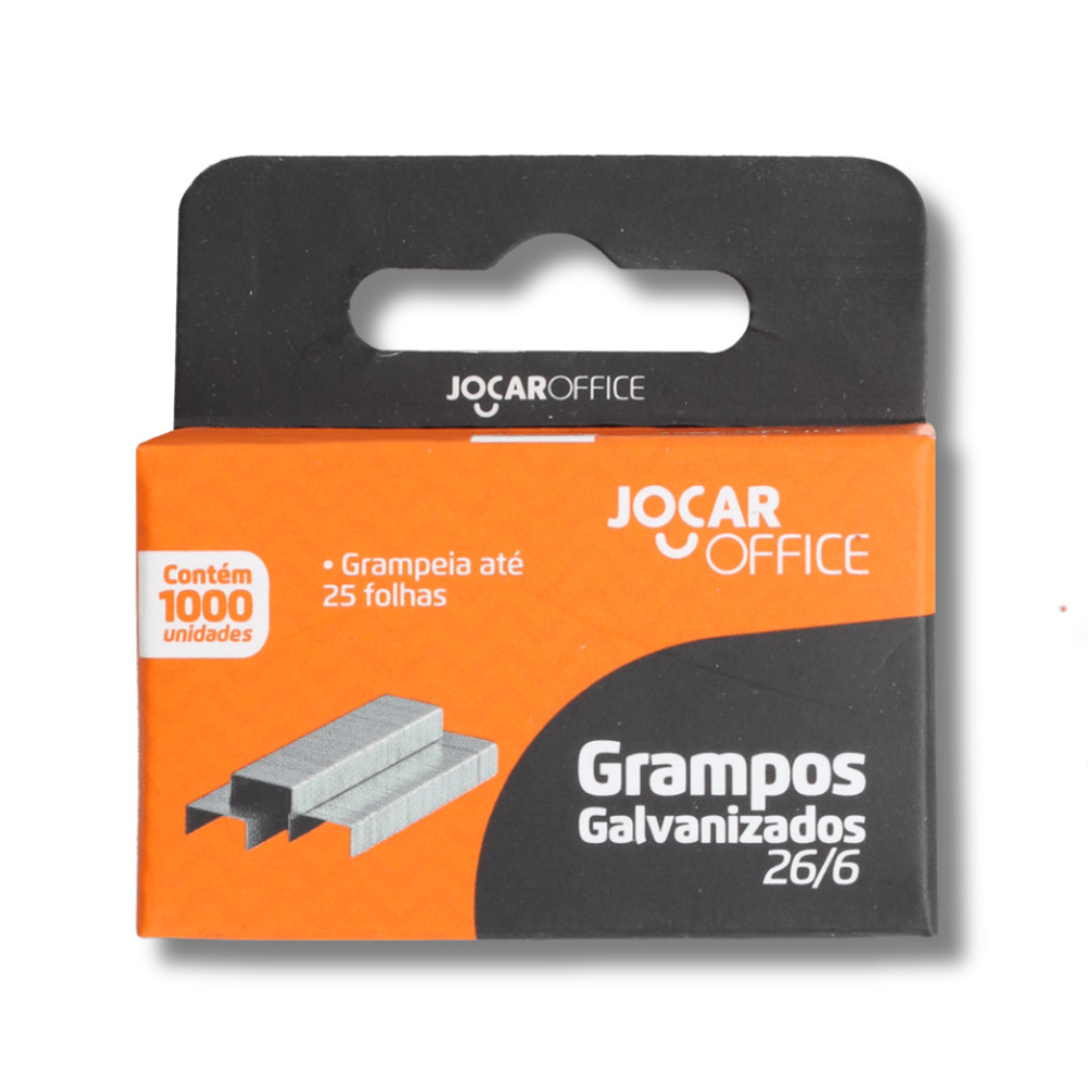 Grampo Galvanizado 26/6 Cx/1000 Un Jocar Office