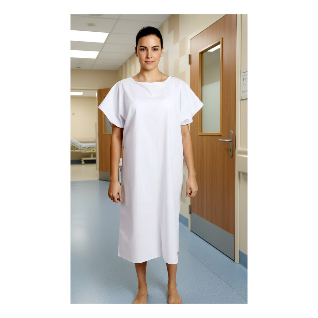 Camisola Oxford Hospitalar Mangas Japonesa Aberta Nas Costas em Oferta na Shopee