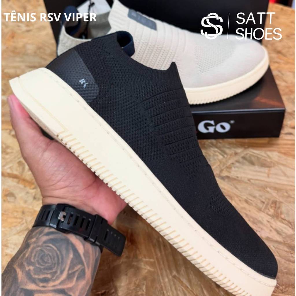 Tenis Masculino Meia RSV Viper Meia Knit Tricot