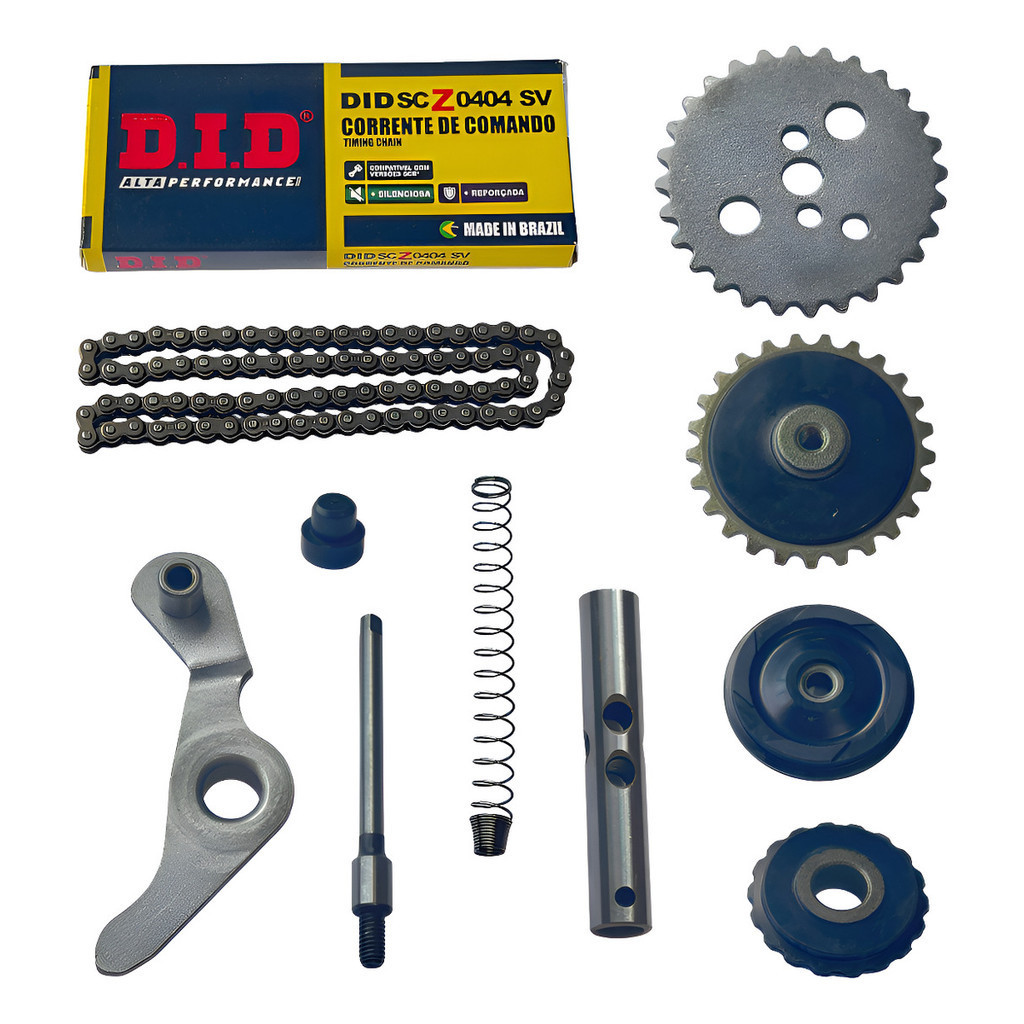 Kit Corrente Comando Did + Tensor Braço Biz100 Pop 100 Todas