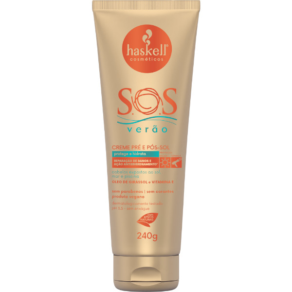 Creme Sem Enxague Pré E Pós Sol Sos Verão 240gr Haskell em Oferta na Shopee