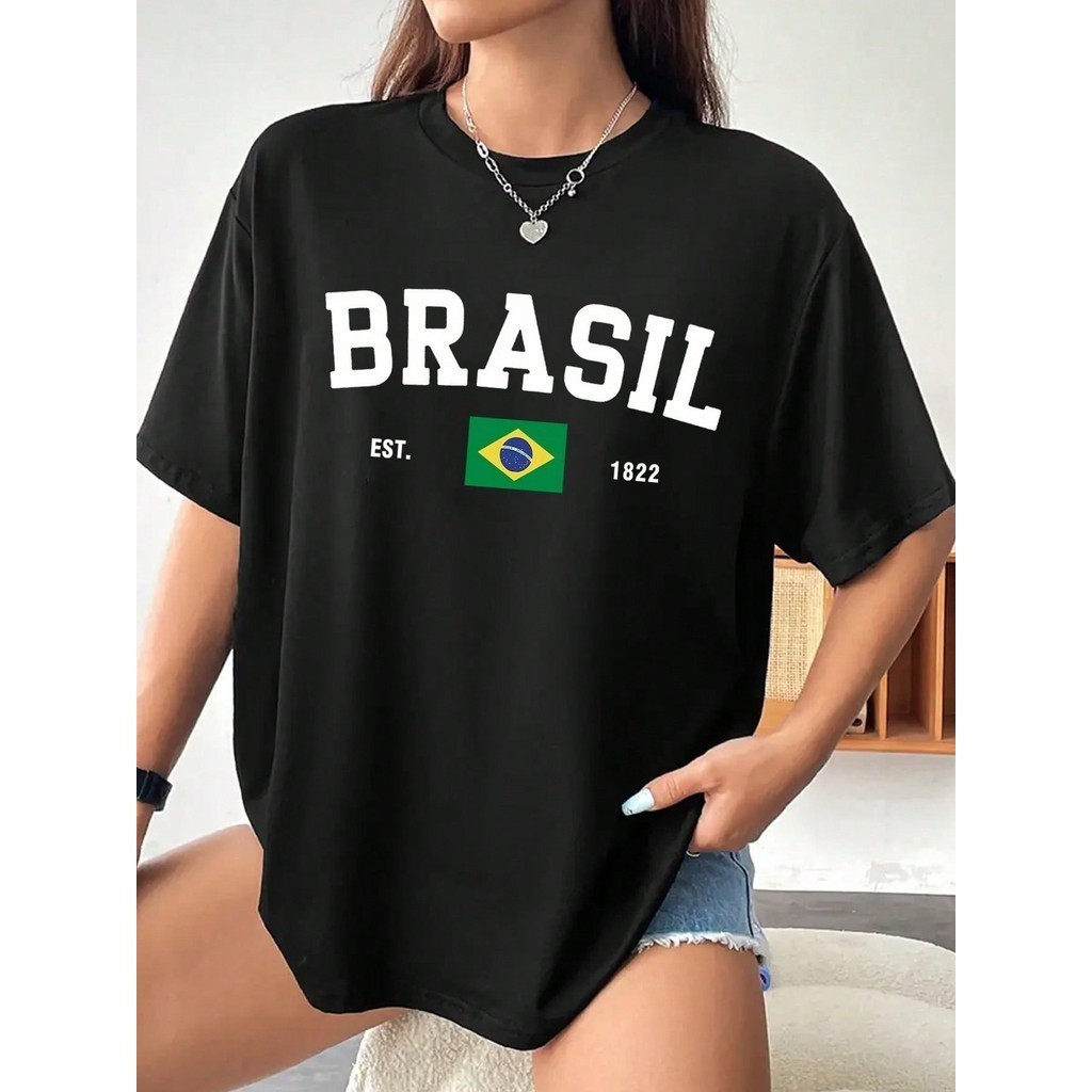 Camiseta Feminina Brasil Futebol Aesthetic Copa do mundo 2026