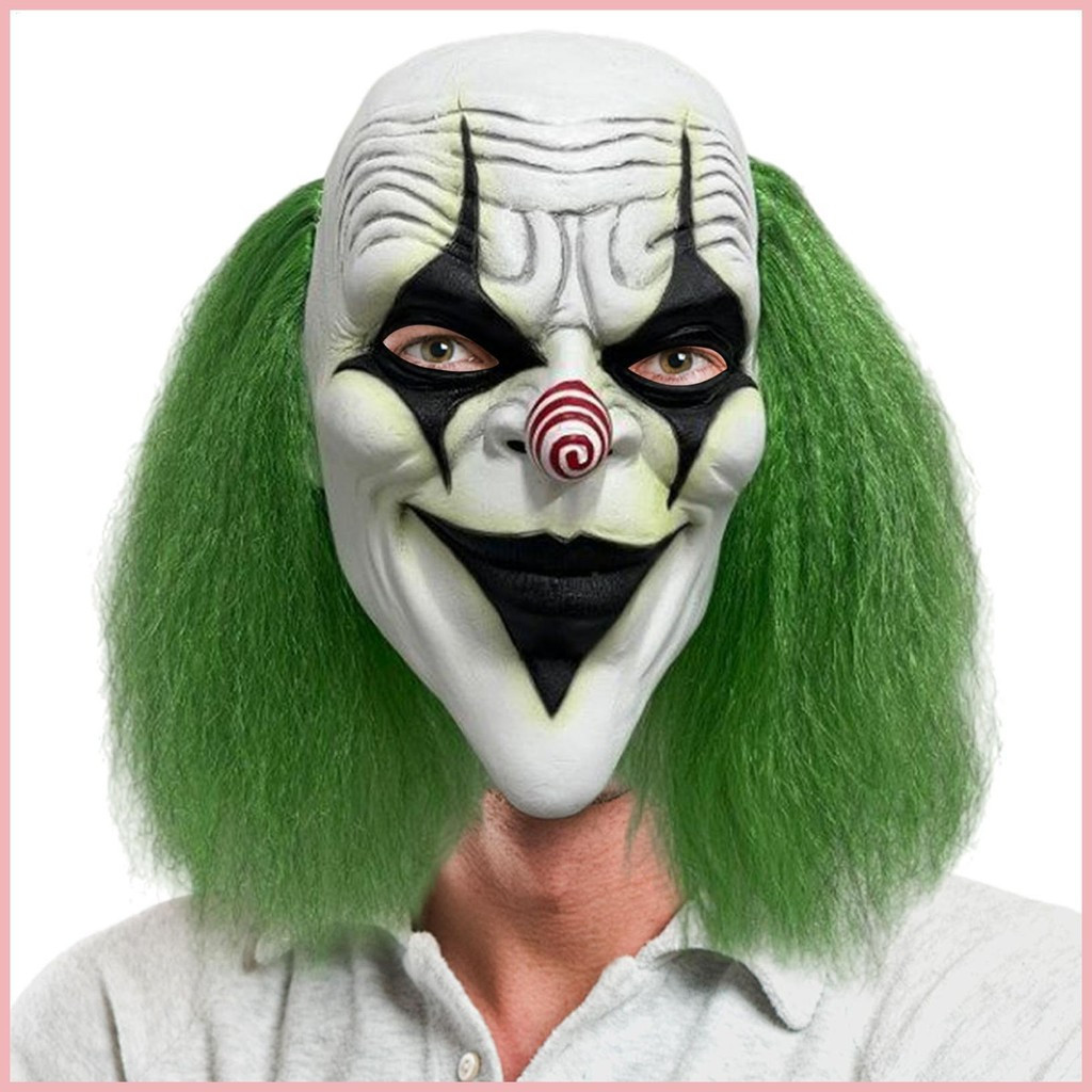 Não. 14D luz brilhante Horror palhaço máscara Halloween Cosplay palco desempenho máscara adulto masculino fantasia másca