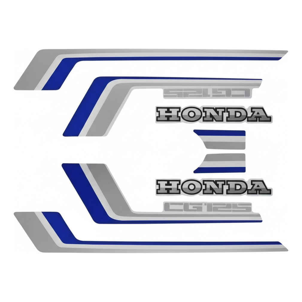 Jogo Kit Adesivos Cg 125 1983 / 1984 Vermelha - Mod. Origina