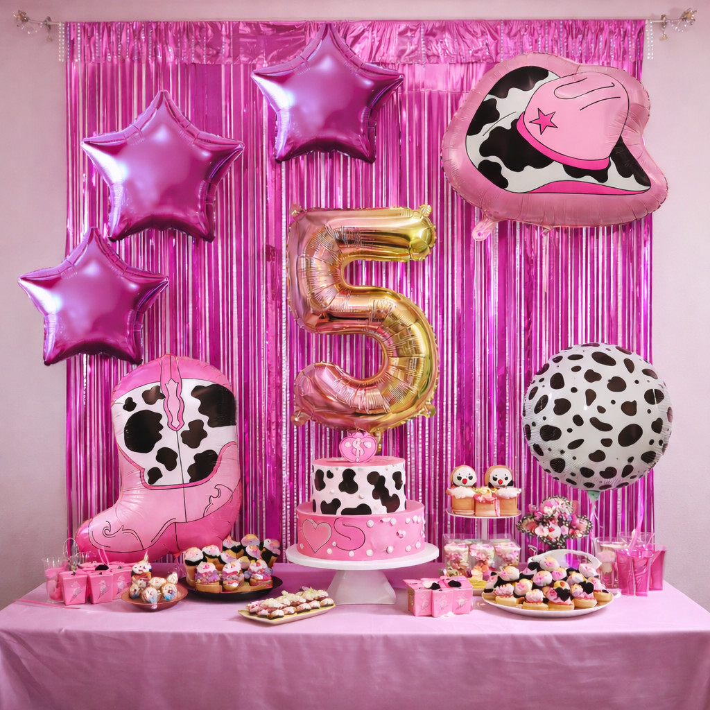 Kit Decoração de Festa Ana Castela, Cortinas, número e Balões, Aniversarios, eventos, comemorações em Oferta na Shopee