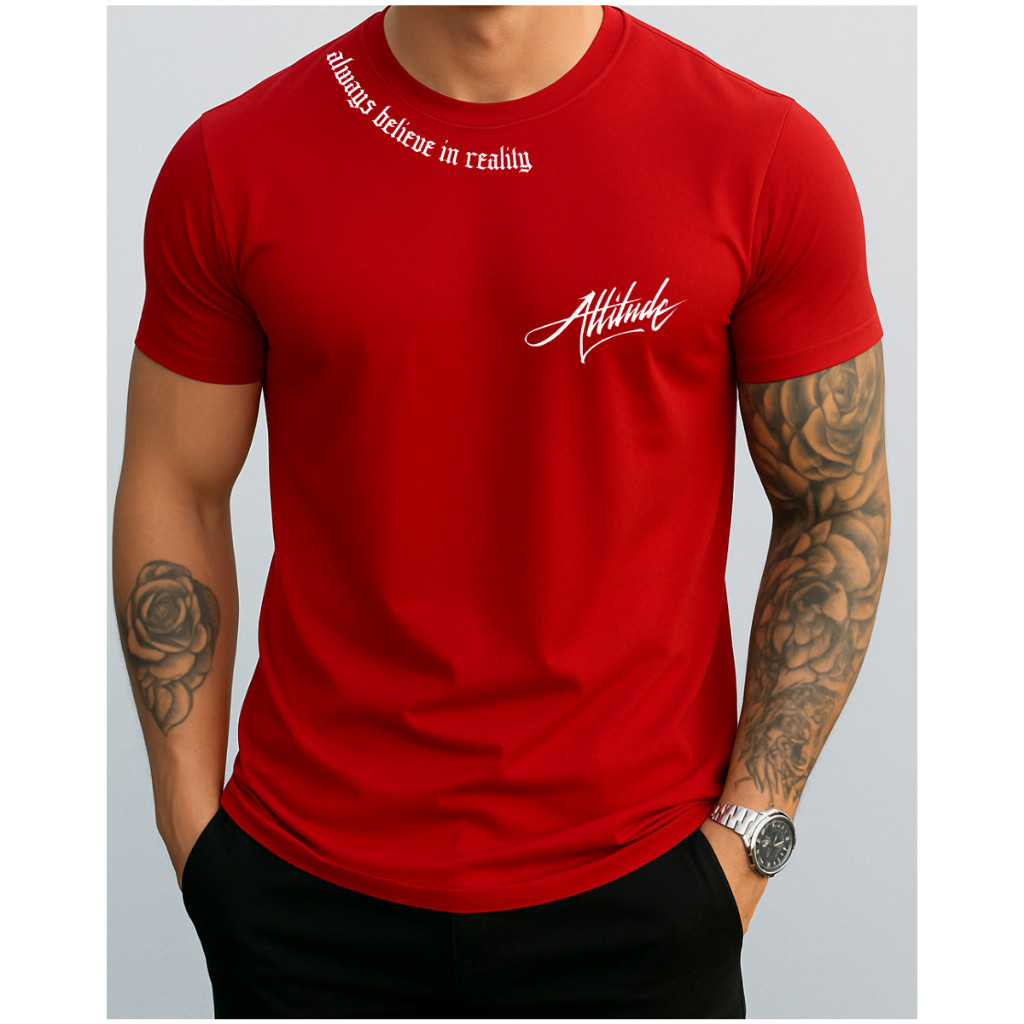 Camisa Camiseta Masculina Lisa 100% Algodão com Reforço Ombro Estilo Sport Casual Atitude