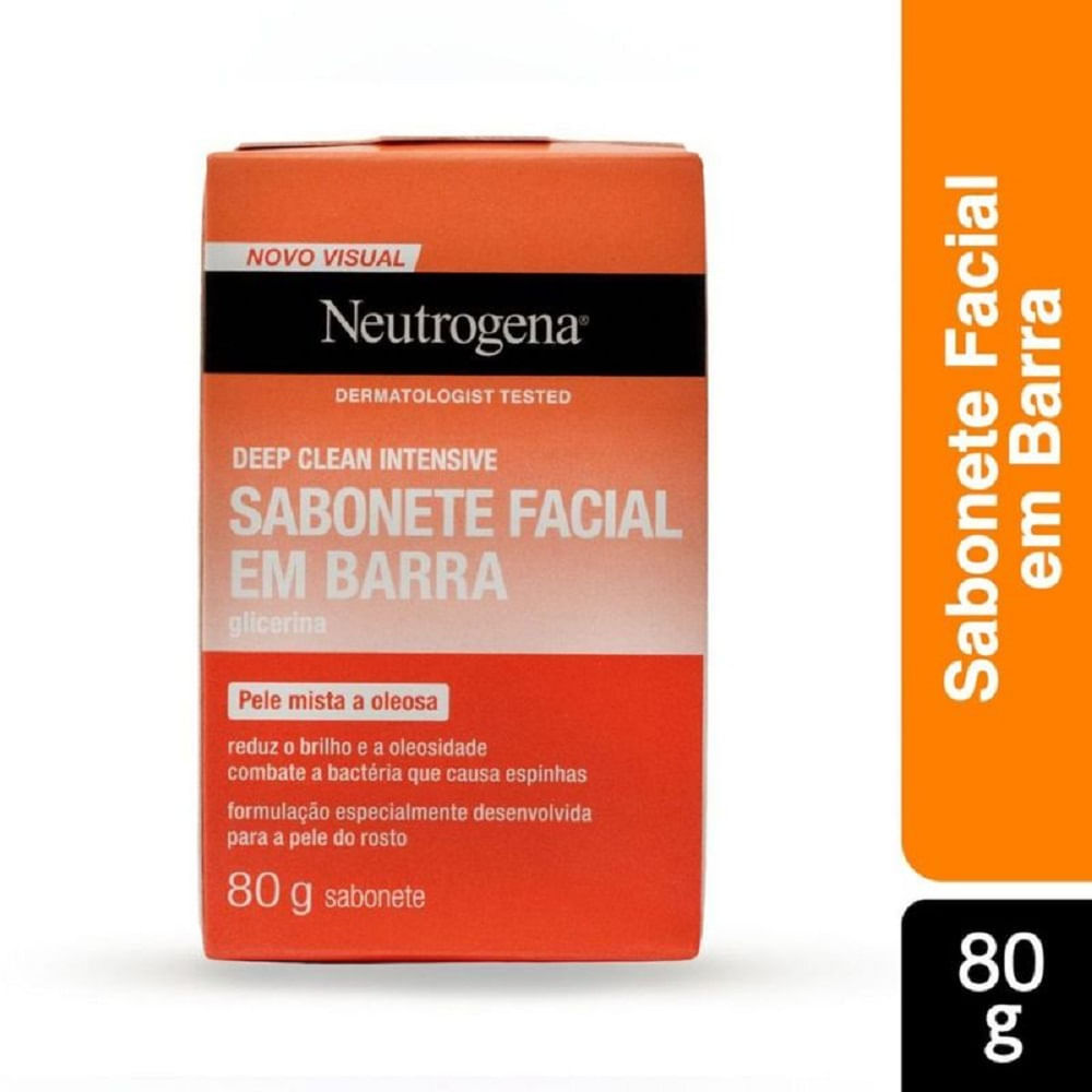 Neutrogena Deep Clean Sabonete Facial 80g em Oferta na Shopee
