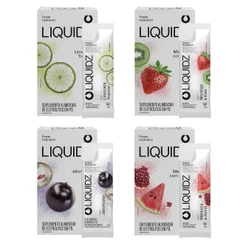 Kit 4 Sabores LIQUIDZ® - Eletrólitos Zero Açúcares - 4 Caixas - 24 sachês