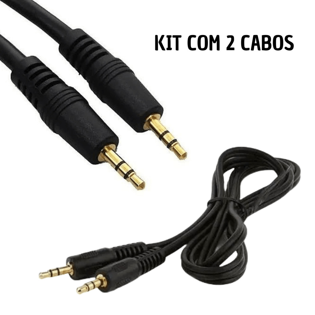 Kit 2 cabos p2 x p2 1,5m mbtech mb51004 em Oferta na Shopee